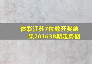 体彩江苏7位数开奖结果201638期走势图