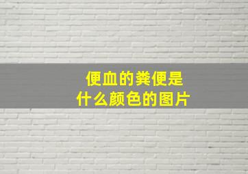 便血的粪便是什么颜色的图片