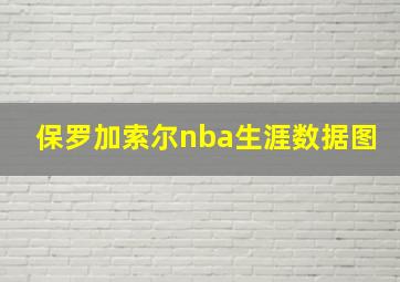 保罗加索尔nba生涯数据图