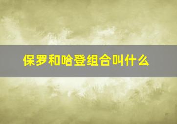 保罗和哈登组合叫什么