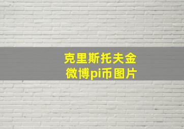 克里斯托夫金微博pi币图片