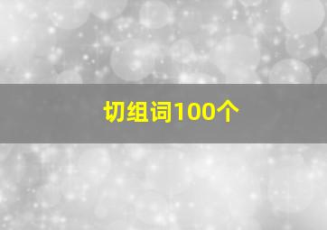 切组词100个