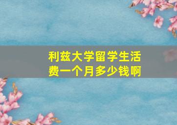 利兹大学留学生活费一个月多少钱啊