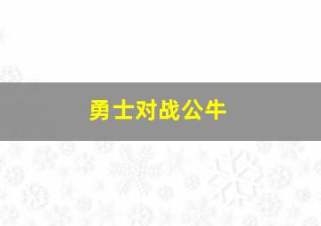 勇士对战公牛