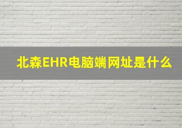 北森EHR电脑端网址是什么