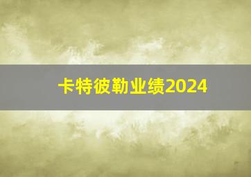 卡特彼勒业绩2024