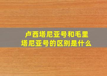 卢西塔尼亚号和毛里塔尼亚号的区别是什么