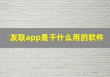 友联app是干什么用的软件