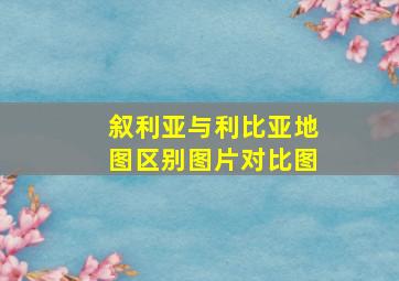 叙利亚与利比亚地图区别图片对比图