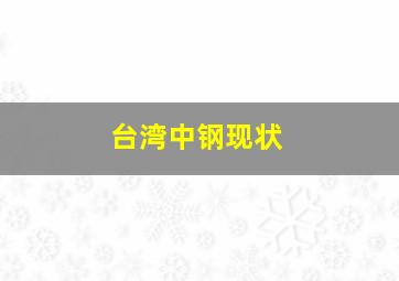 台湾中钢现状