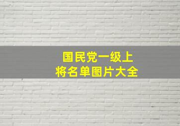 国民党一级上将名单图片大全