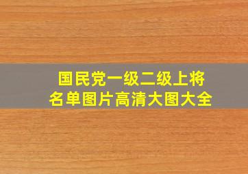 国民党一级二级上将名单图片高清大图大全