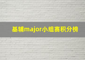 基辅major小组赛积分榜