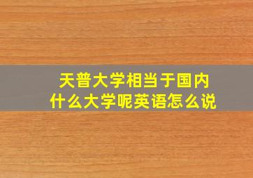 天普大学相当于国内什么大学呢英语怎么说