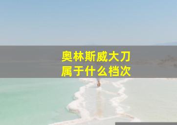 奥林斯威大刀属于什么档次