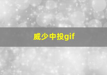 威少中投gif