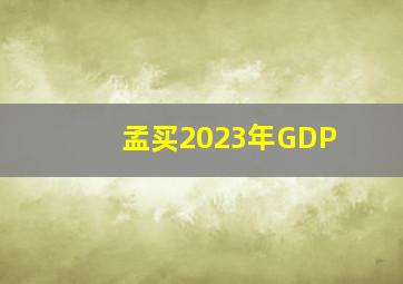 孟买2023年GDP