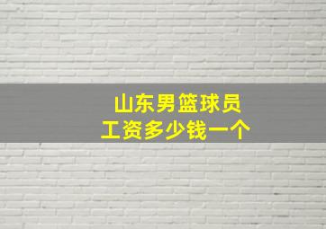 山东男篮球员工资多少钱一个