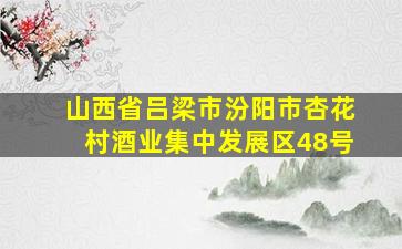 山西省吕梁市汾阳市杏花村酒业集中发展区48号