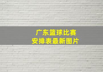 广东篮球比赛安排表最新图片