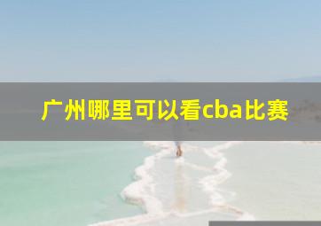 广州哪里可以看cba比赛