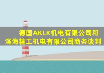 德国AKLK机电有限公司和滨海精工机电有限公司商务谈判