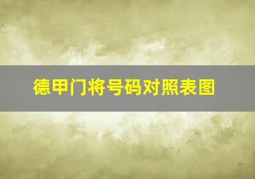 德甲门将号码对照表图