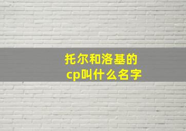 托尔和洛基的cp叫什么名字