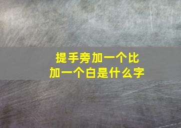 提手旁加一个比加一个白是什么字