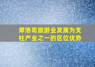 摩洛哥旅游业发展为支柱产业之一的区位优势