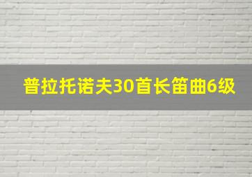 普拉托诺夫30首长笛曲6级