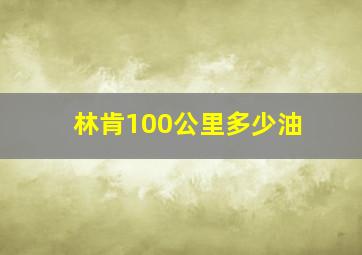 林肯100公里多少油