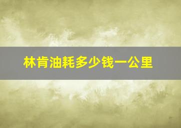 林肯油耗多少钱一公里