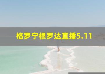 格罗宁根罗达直播5.11