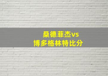 桑德菲杰vs博多格林特比分