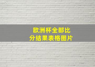 欧洲杯全部比分结果表格图片