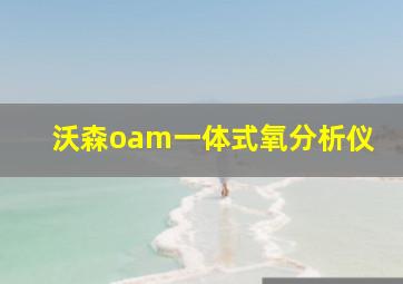 沃森oam一体式氧分析仪