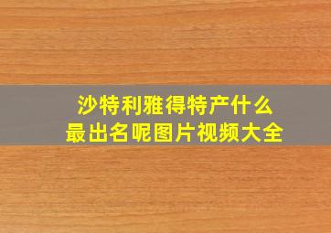 沙特利雅得特产什么最出名呢图片视频大全