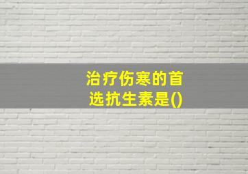 治疗伤寒的首选抗生素是()