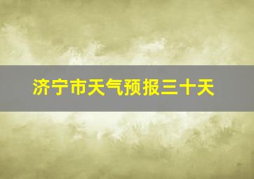 济宁市天气预报三十天