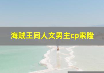 海贼王同人文男主cp索隆