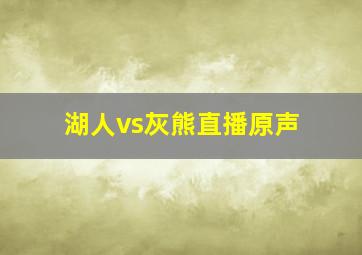 湖人vs灰熊直播原声