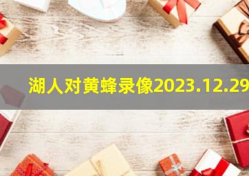 湖人对黄蜂录像2023.12.29