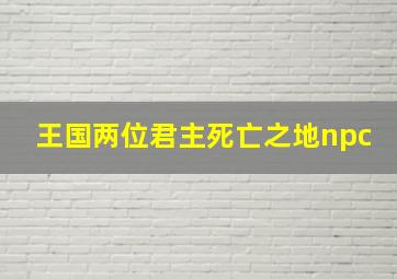 王国两位君主死亡之地npc