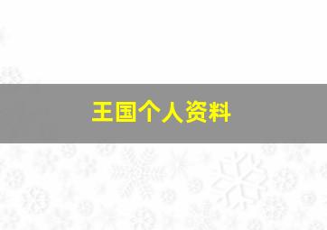 王国个人资料