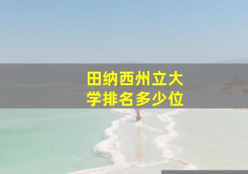 田纳西州立大学排名多少位