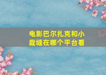 电影巴尔扎克和小裁缝在哪个平台看