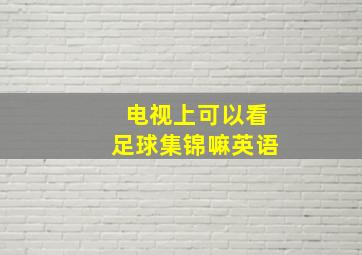 电视上可以看足球集锦嘛英语