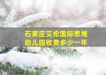 石家庄艾伦国际思维幼儿园收费多少一年