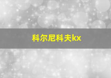 科尔尼科夫kx